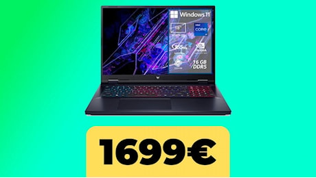 Il notebook da gaming Acer Predator Helios 18 è in forte sconto per il Black Friday di Amazon