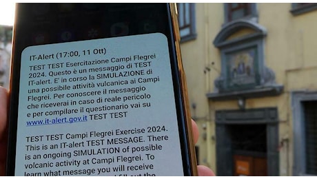 IT-Alert Campi Flegrei, test di fuga dall’eruzione: aderiscono solo 1500 persone