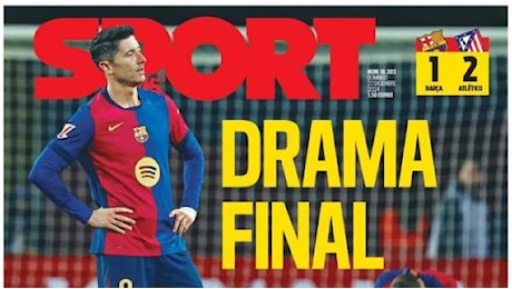 La prima pagina di Sport in Spagna commisera il Barcellona: Dramma finale