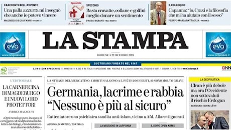 Babbo Natale, regalaci un presidente, la prima pagina de La Stampa su Cairo