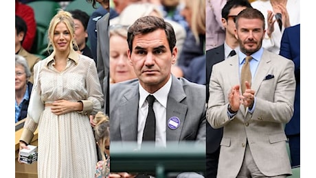 Wimbledon 2024, i look più belli dei vip sugli spalti, da David Beckham a Roger Federer. FOTO
