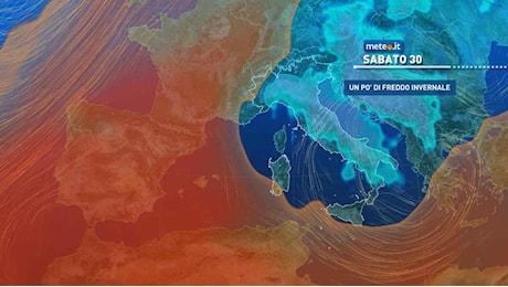 Meteo weekend: freddo invernale e neve in montagna. La tendenza da sabato 30 novembre