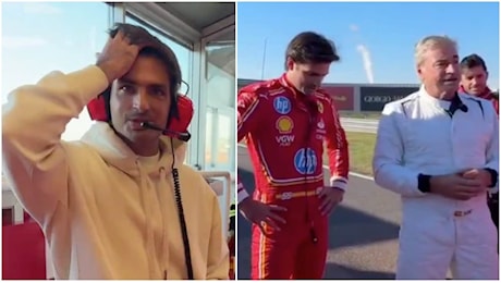 Sainz nervoso per l'ultima volta in pista con una Ferrari F1, c'è anche il papà: Sono così teso