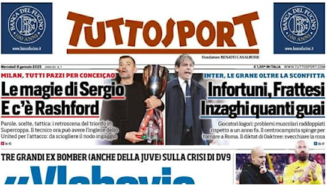 Tuttosport in prima pagina con questa raccomandazione: Vlahovic, stai calmo