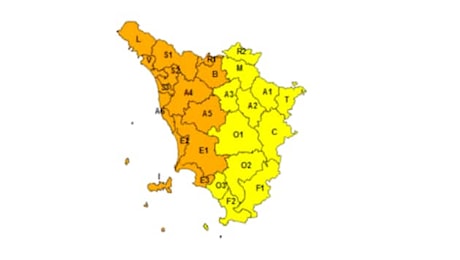 Maltempo, allerta arancione in Toscana: perturbazione provoca peggioramento meteo