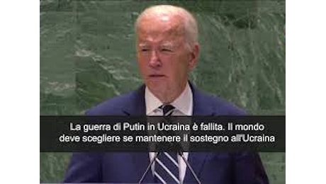 VIDEO: Biden: La guerra di Putin in Ucraina è fallita, non cesseremo sostegno a Kiev