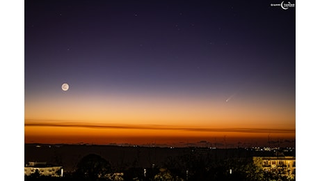 La Cometa C/2023 A3 Tsuchinshan-ATLAS e la Luna, che spettacolo in Sicilia!