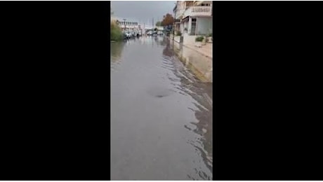 Il video delle strade di Bellaria allagate dalle forti piogge