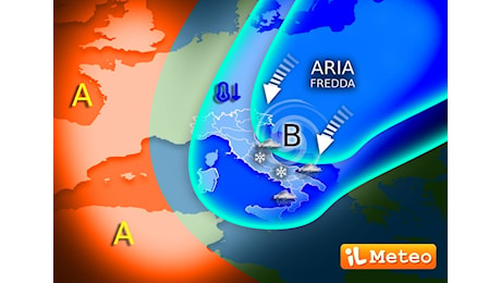 Meteo, da Venerdì irruzione di aria fredda, torna la Neve a bassa quota. L'analisi di Antonio Sanò