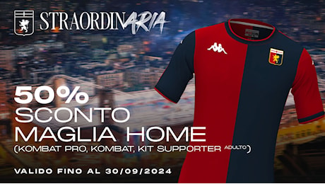 Maglia Home in sconto 50% per abbonati .- Genoa Cricket and Football Club